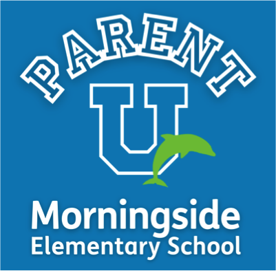 MES Parent University Logo in green and blue MES Parent University Logo in green and blue